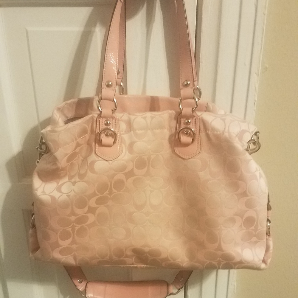 Pink coach purse